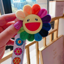 Load image into Gallery viewer, 2019 Newest Hot Flower Takashi Murakami Kiki Kaikai Brooch Rainbow Sunflower Pin Badge Strap Plush Cute Toys
