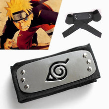 Load image into Gallery viewer, Anime Naruto Headband Leaf Village Logo Konoha Uchiha Itachi Kakashi Akatsuki Cosplay Costume Accessories
